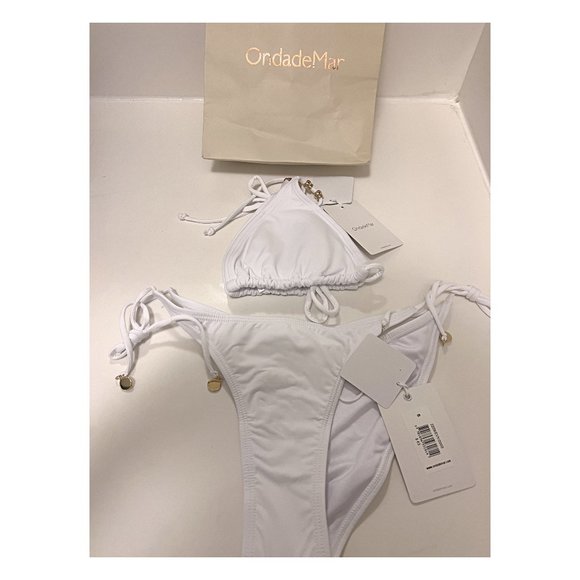 Ondade Mar NWT 2 Piece White String Bikini | New With Tags | Size S - Picture 1 of 6